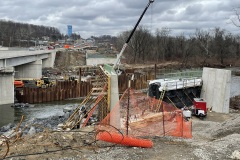 January 2024 -Construction of the new northbound side of the U.S. 1 bridge over the Neshaminy Creek.