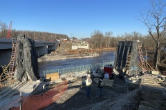 December 2023 - Construction of the northbound side of the new bridge carrying U.S.1 over the Neshaminy Creek.