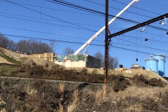 December 2021 - Construction of an abutment for the new U.S.1 bridge over rail lines near the Penndel exit.