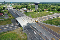 July 2022 - Aerial view the new U.S. 1 bridge over Street Road.